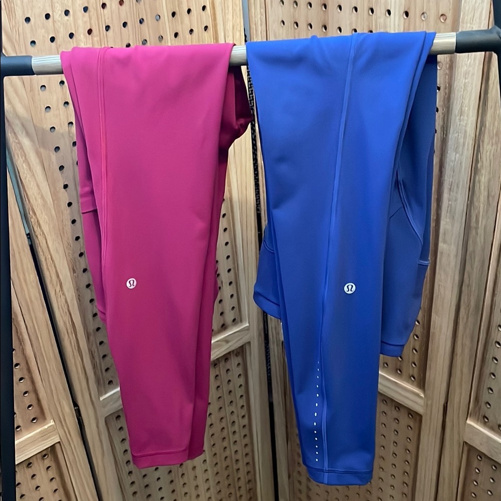 Lululemon Red and Blue Leggings‎